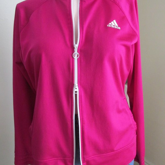 Adidas Raspberry Two-way Zip Jacket - Picture 2 of 6